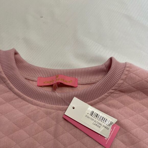 NWT Simply Southern Sunkissed Pink Sequin Crewneck Sweater Pullover Size Large - Picture 4 of 9